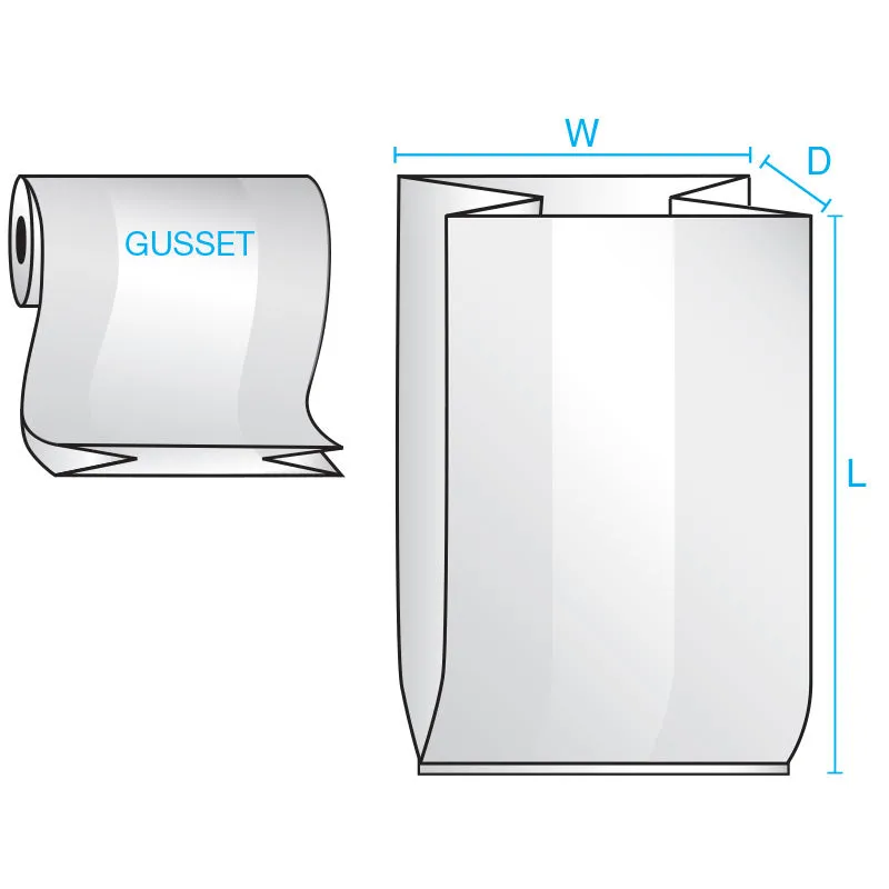 20" x 18" x 36" x 3 mil Clear Eco-Manufactured Plastic Side-Gusseted Bags (Roll of 100)