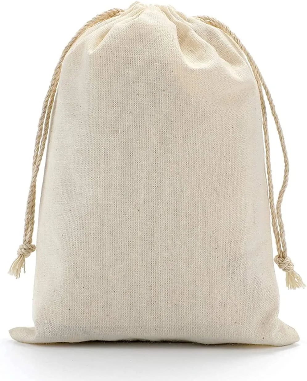 6x8 Inch Canvas Drawstring Muslin Bags