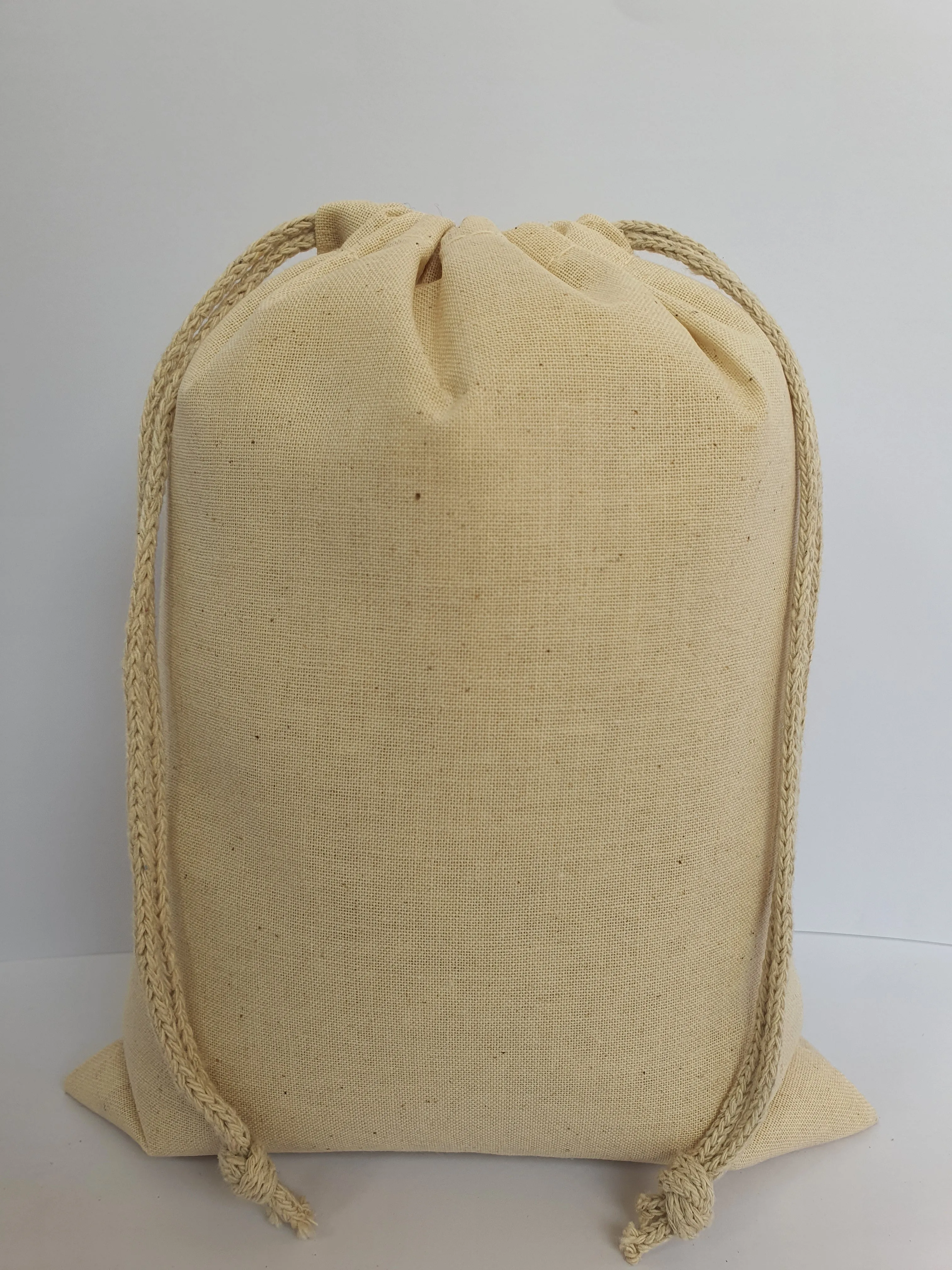 6x8 Inch Canvas Drawstring Muslin Bags