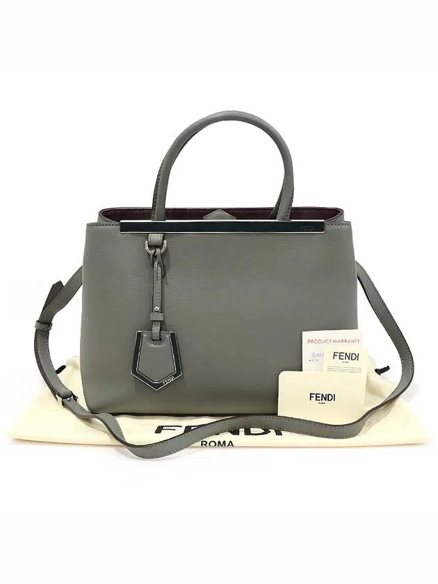 8BH253 Gray Calfskin Toujour Small 2WAY