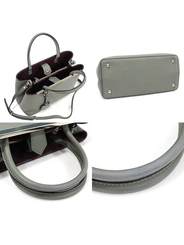 8BH253 Gray Calfskin Toujour Small 2WAY