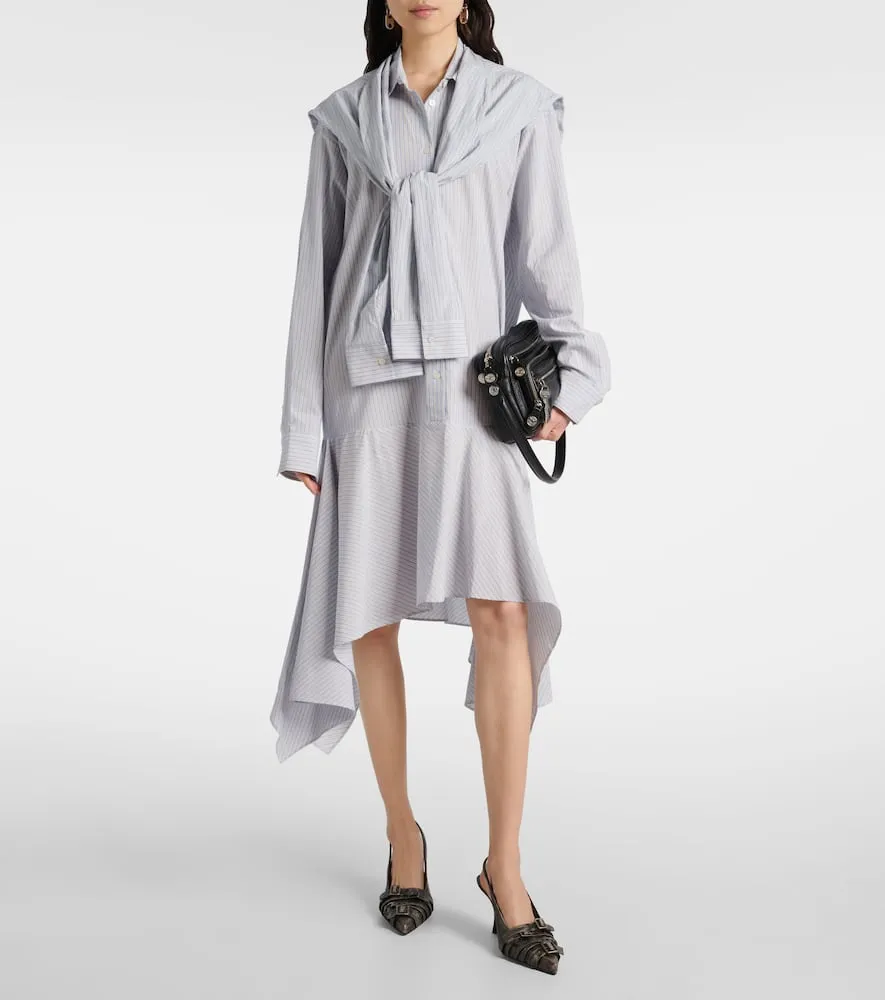 Acne Studios Layered striped shirt dress