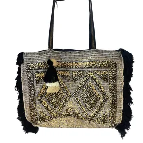 America & Beyond - Foil Tufted Tote