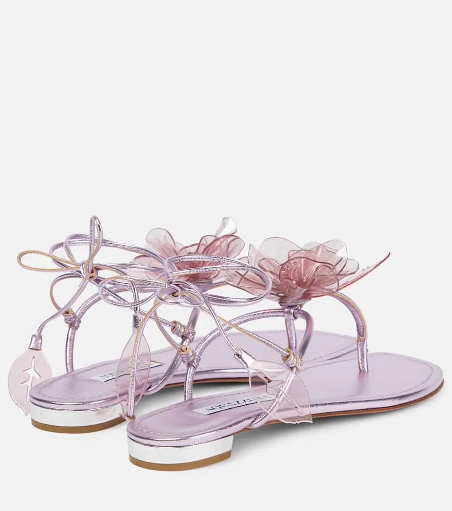 Aquazzura Zsa Zsa metallic leather sandals