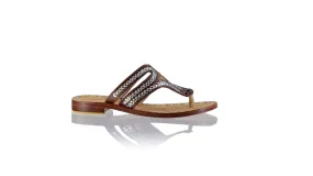 Arrah 20mm Flat - Dark Brown & Silver