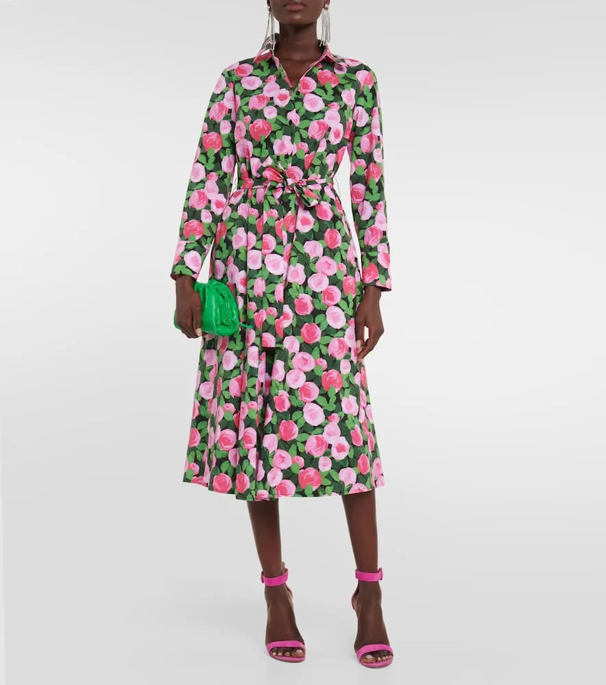 Carolina Herrera Printed cotton-blend shirt dress