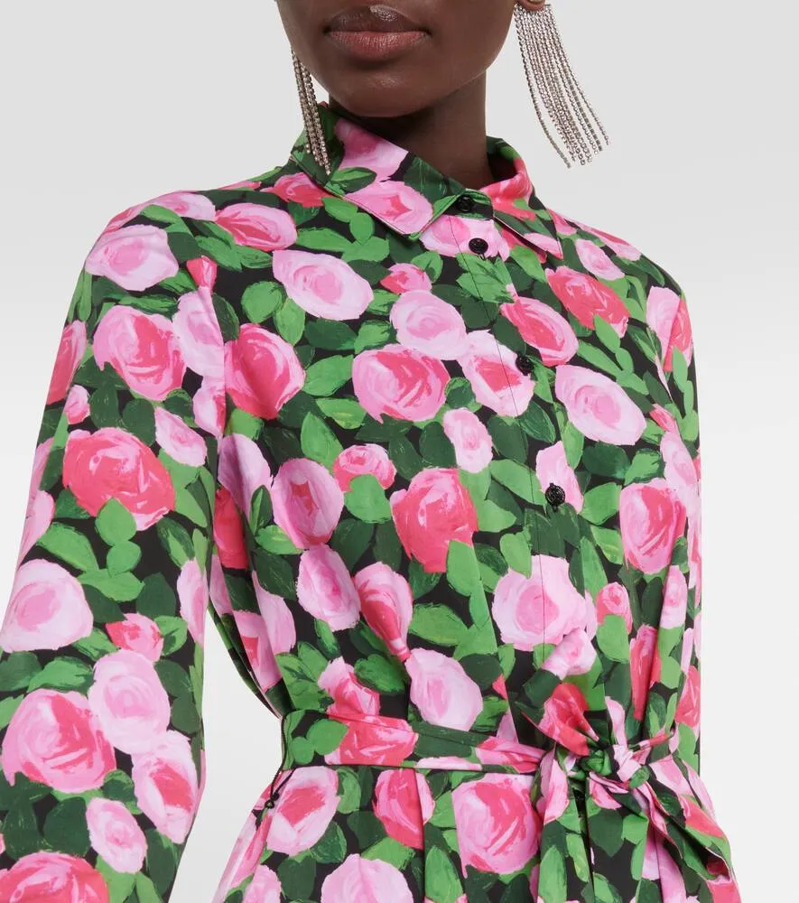 Carolina Herrera Printed cotton-blend shirt dress
