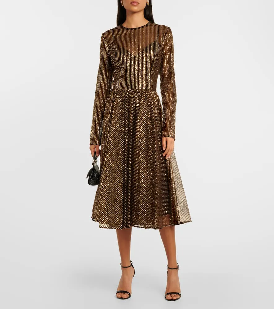 Dolce&Gabbana Sequined tulle midi dress