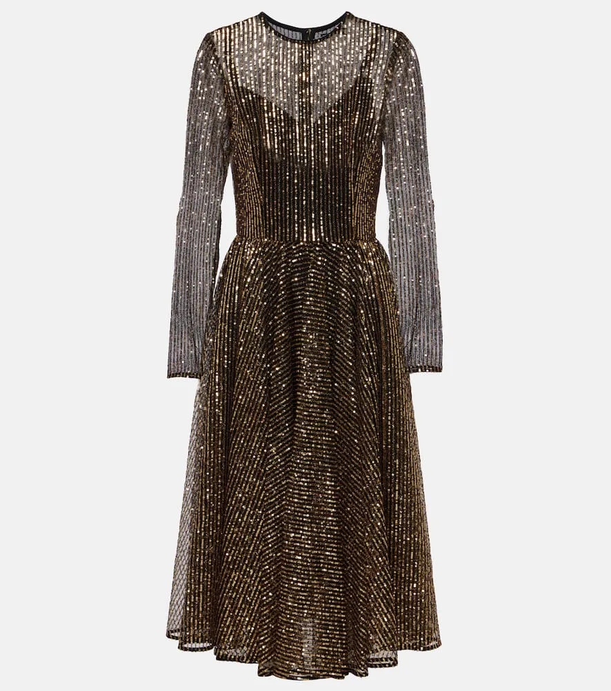 Dolce&Gabbana Sequined tulle midi dress