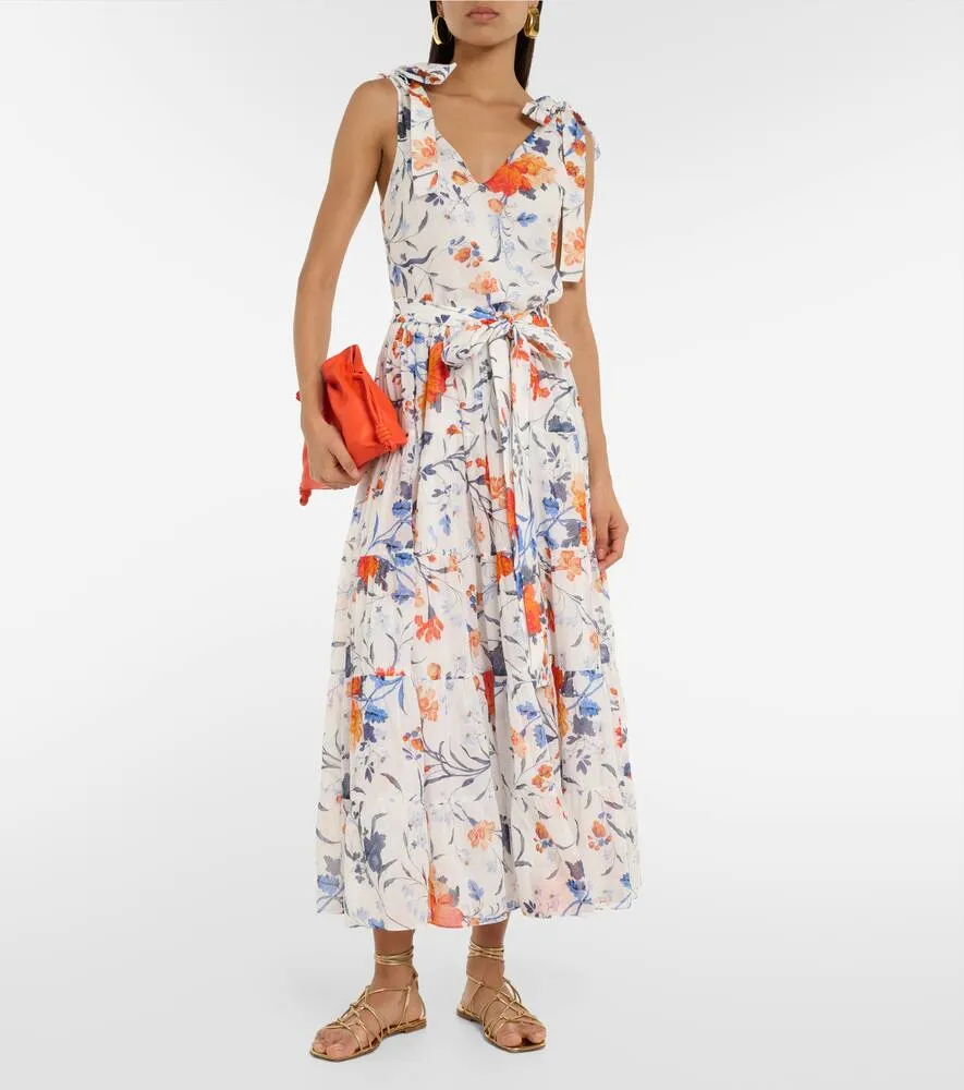Erdem Floral cotton and silk midi dress