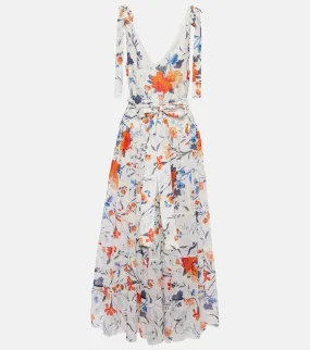 Erdem Floral cotton and silk midi dress