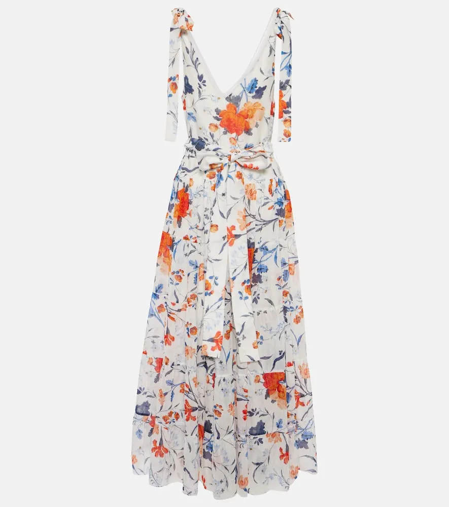 Erdem Floral cotton and silk midi dress