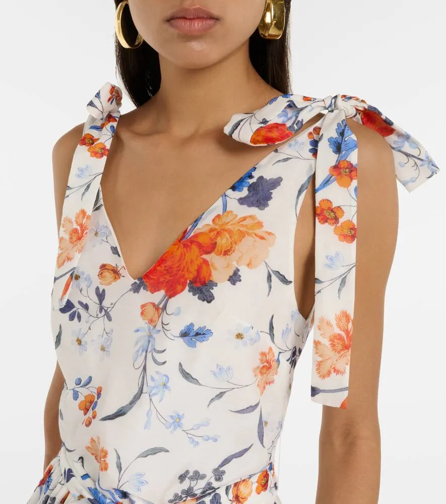 Erdem Floral cotton and silk midi dress
