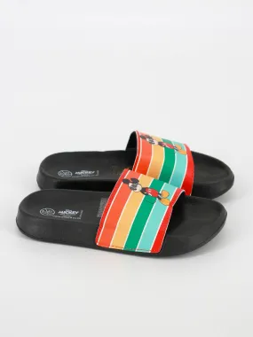 Kids Girl Striped Slide Sandals,Multi