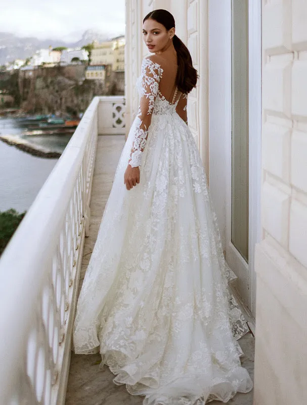 Lexi Beautiful Off-Shoulder White Wedding Dress