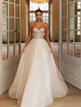 Leyla Beautiful Off-Shoulder White Wedding Dress