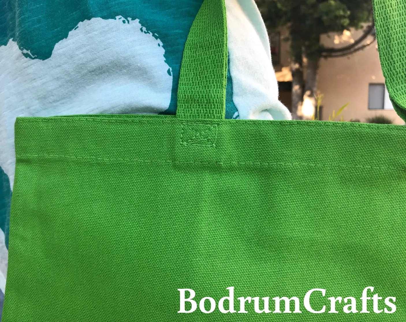 Lime Green Color Heavy Duty Canvas Tote Bags, Shipping Grocery Totes Wholesale