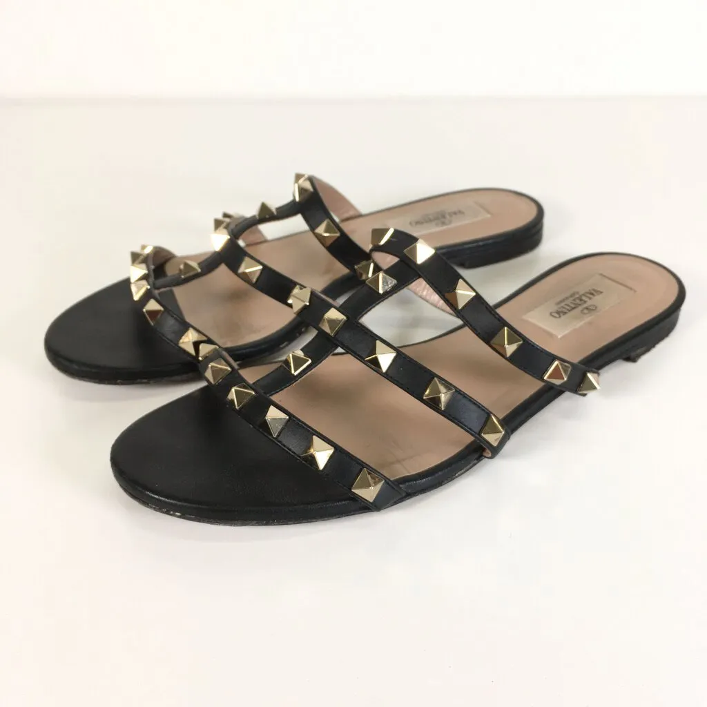 Valentino Rockstud Flat Sandals