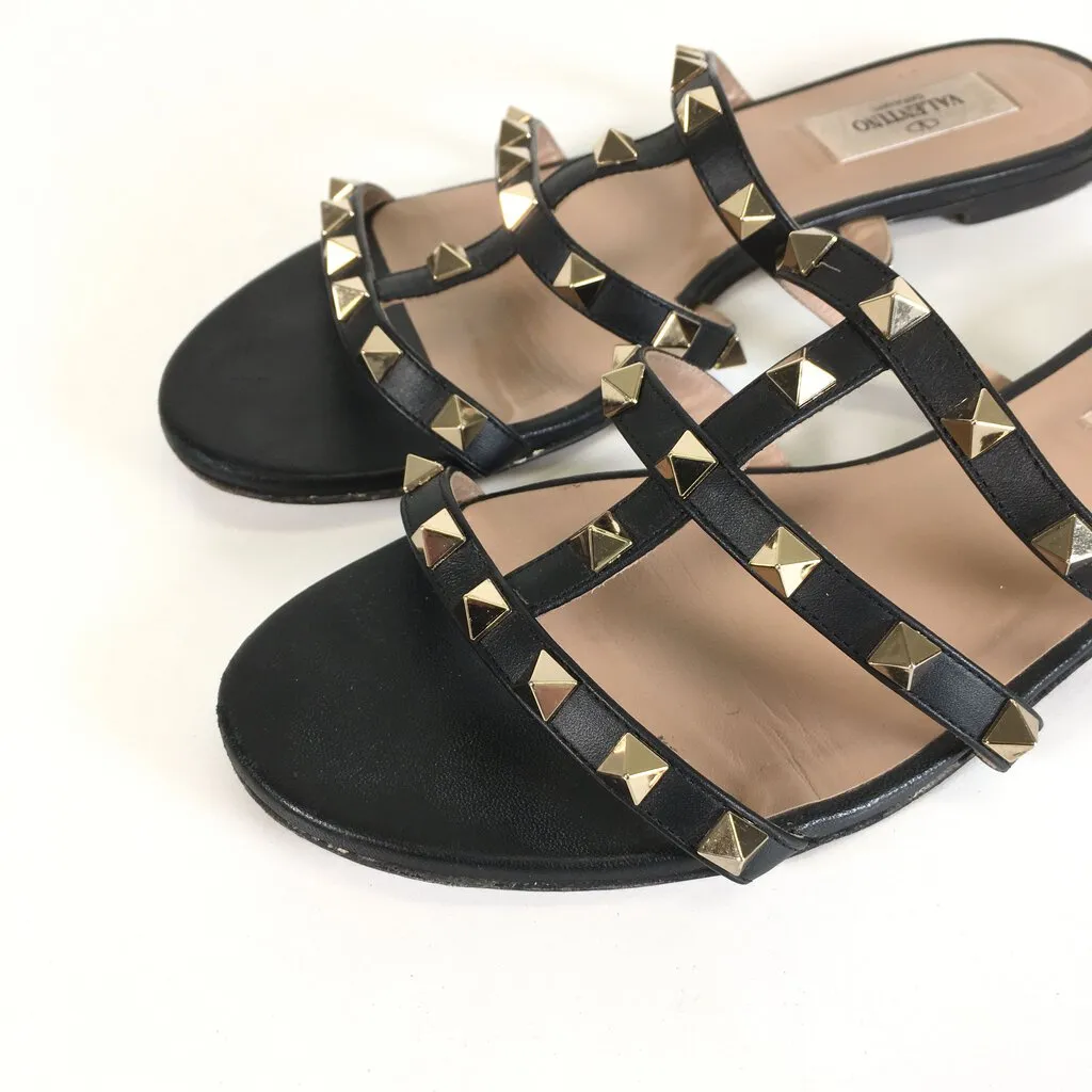 Valentino Rockstud Flat Sandals