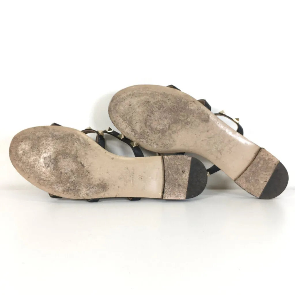 Valentino Rockstud Flat Sandals