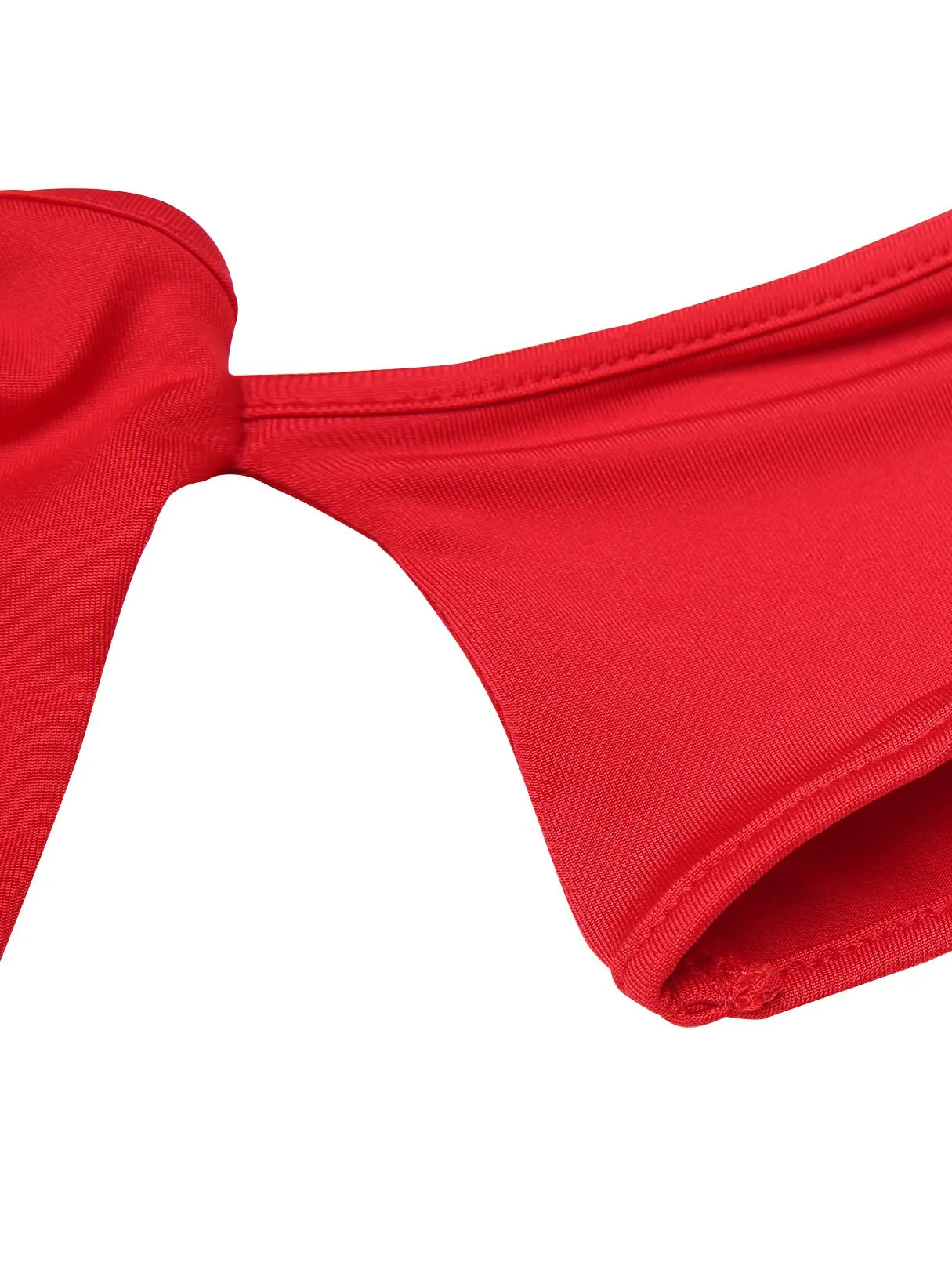 Wholesale Off The Shoulder Zip Back Short Sleeve Slit Hem Red Dresses